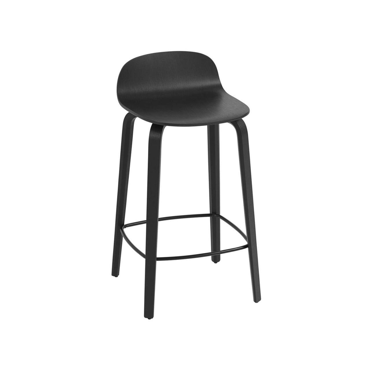 Visu Counter Stool: Black