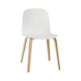 Visu Chair: Wood Base + White +Oak
