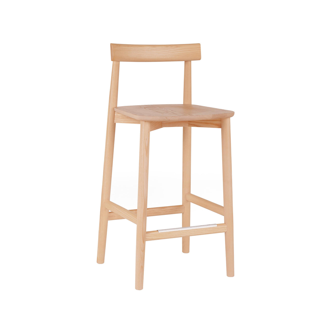 Lara Bar + Counter Stool with Backrest + Counter + Natural Ash