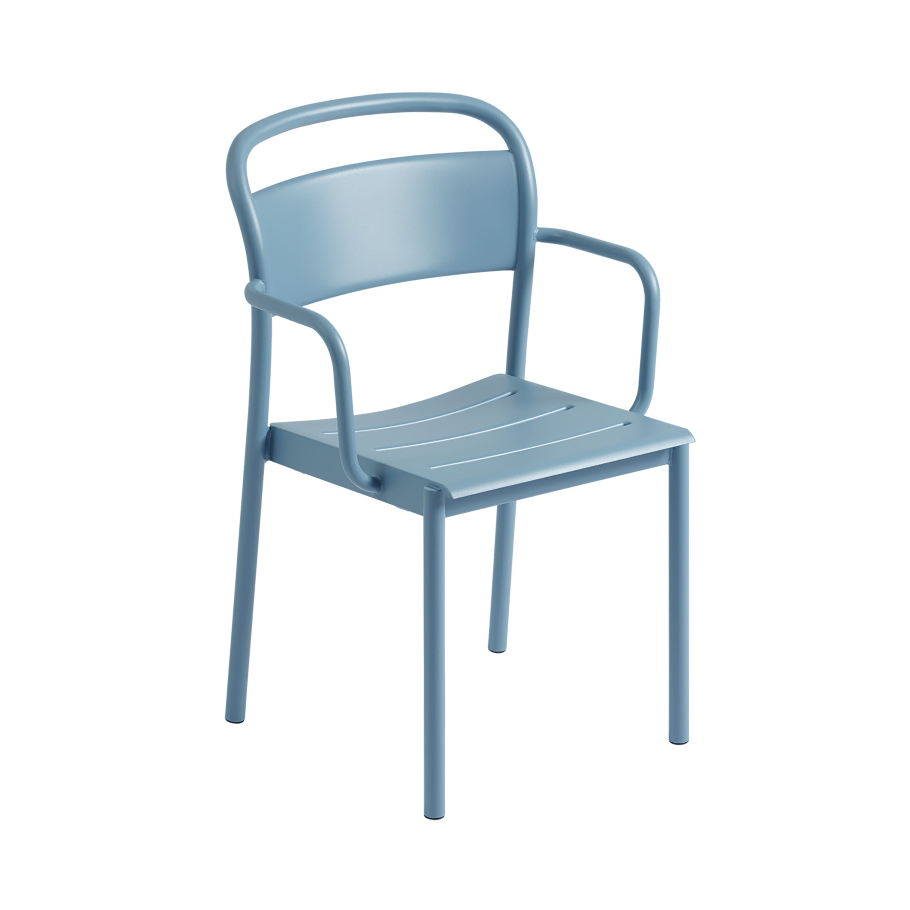 Linear Steel Armchair: Pale Blue
