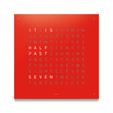 QlockTwo Classic: Red Pepper (Steel)