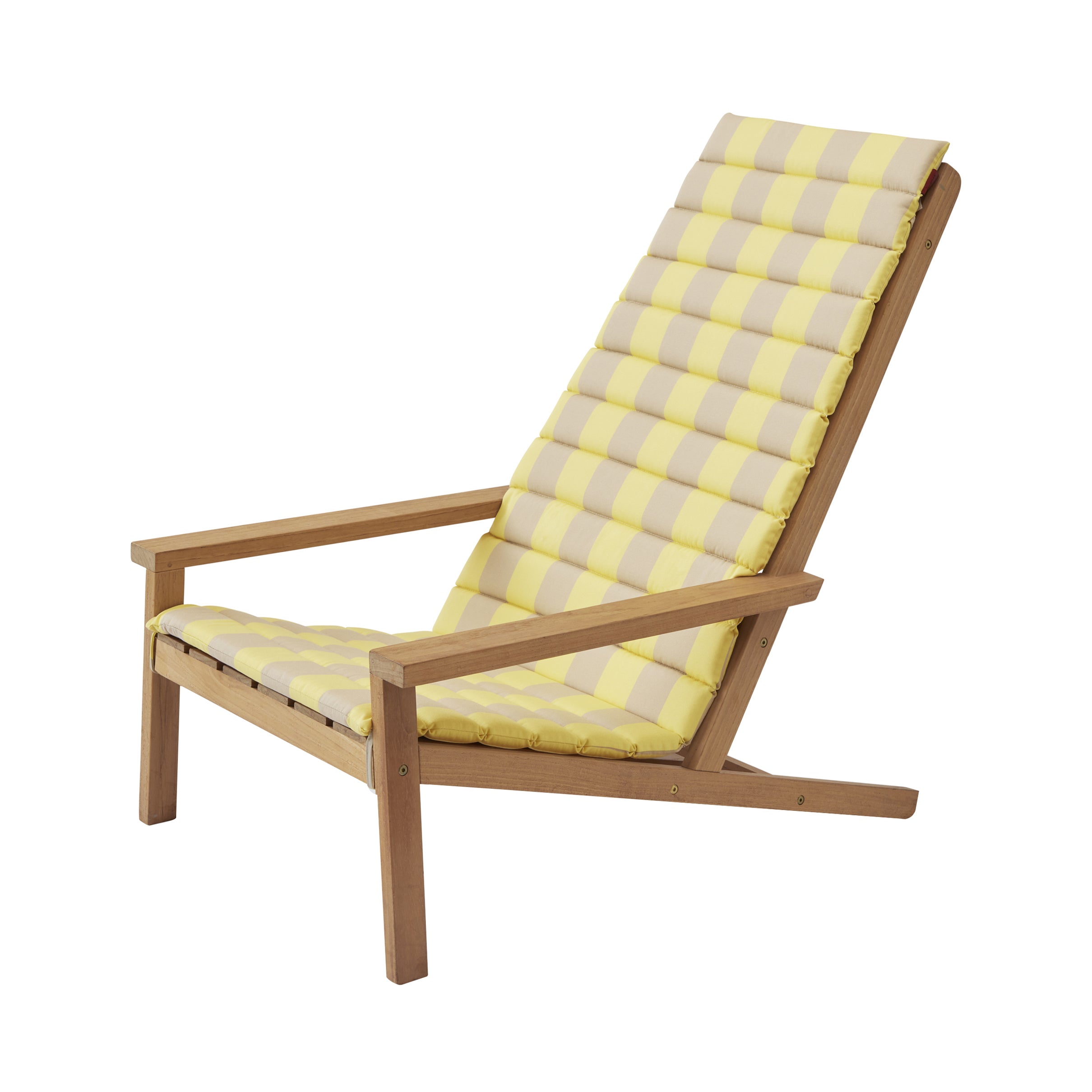 Between Lines Deck Chair: With Lemon + Sand Stripe Cushion