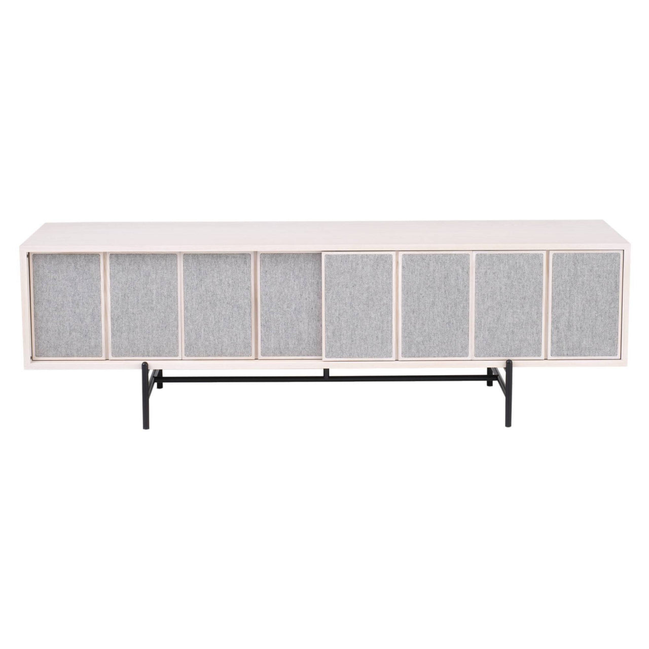 Canvas Media Unit Upholstery: Off White
