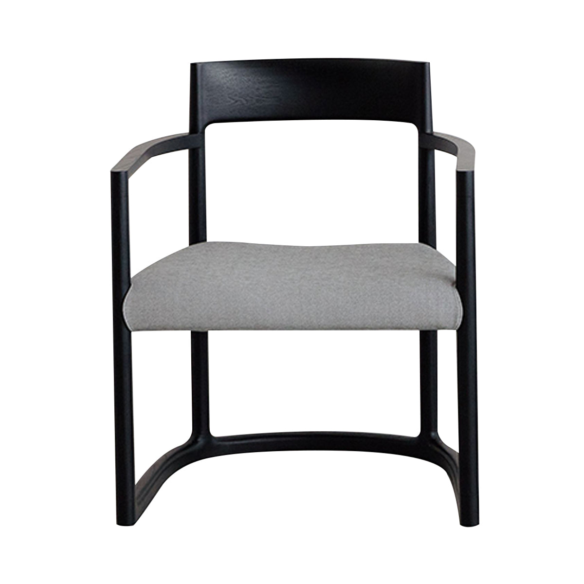 Sweepy Lounge Chair: Upholstered + Black Ash