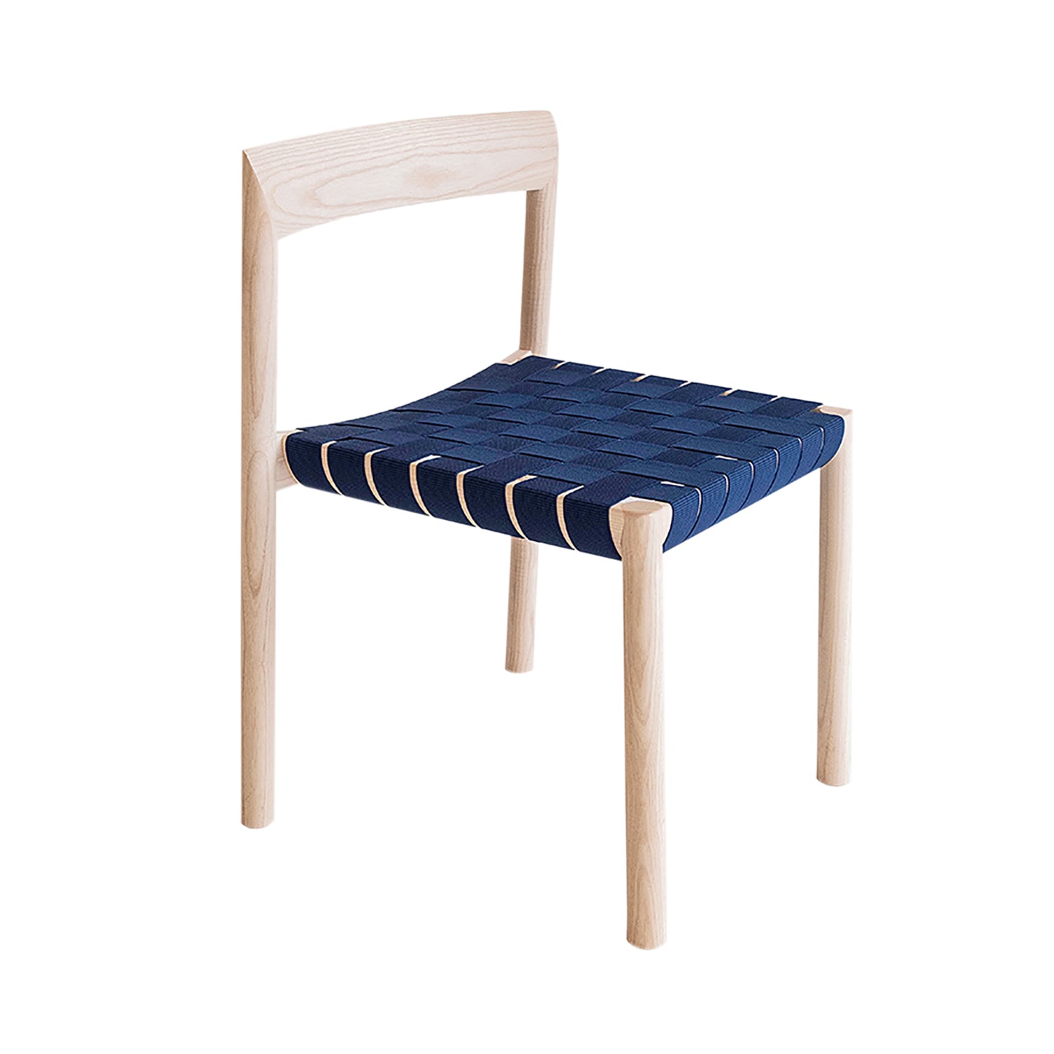 Stax Chair: Webbing Seat + Ash + Navy
