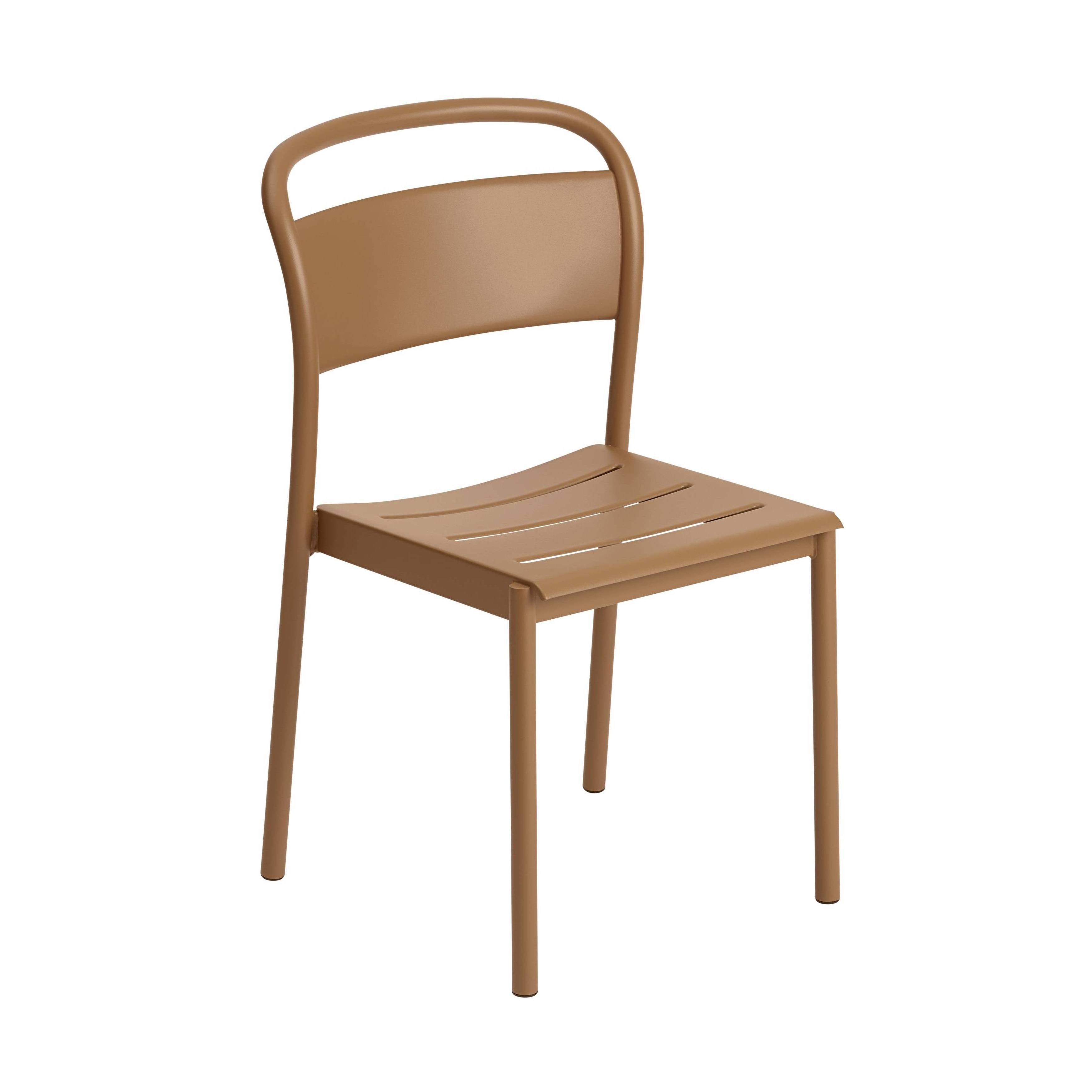 Linear Steel Side Chair: Burnt Orange