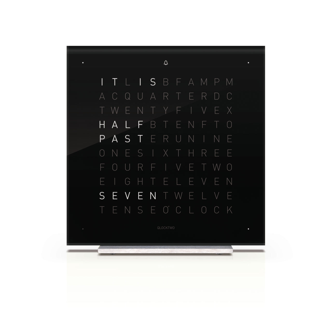 QlockTwo Touch Table Clock With Alarm