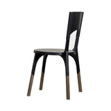 Café Tattoo Chair: Carved + Without Cushion + Black Saddle Leather + Pippi