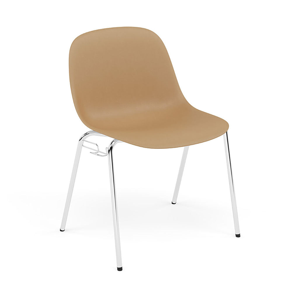 Fiber Side Chair: A-Base with Linking Device + Recycled Shell + Ochre