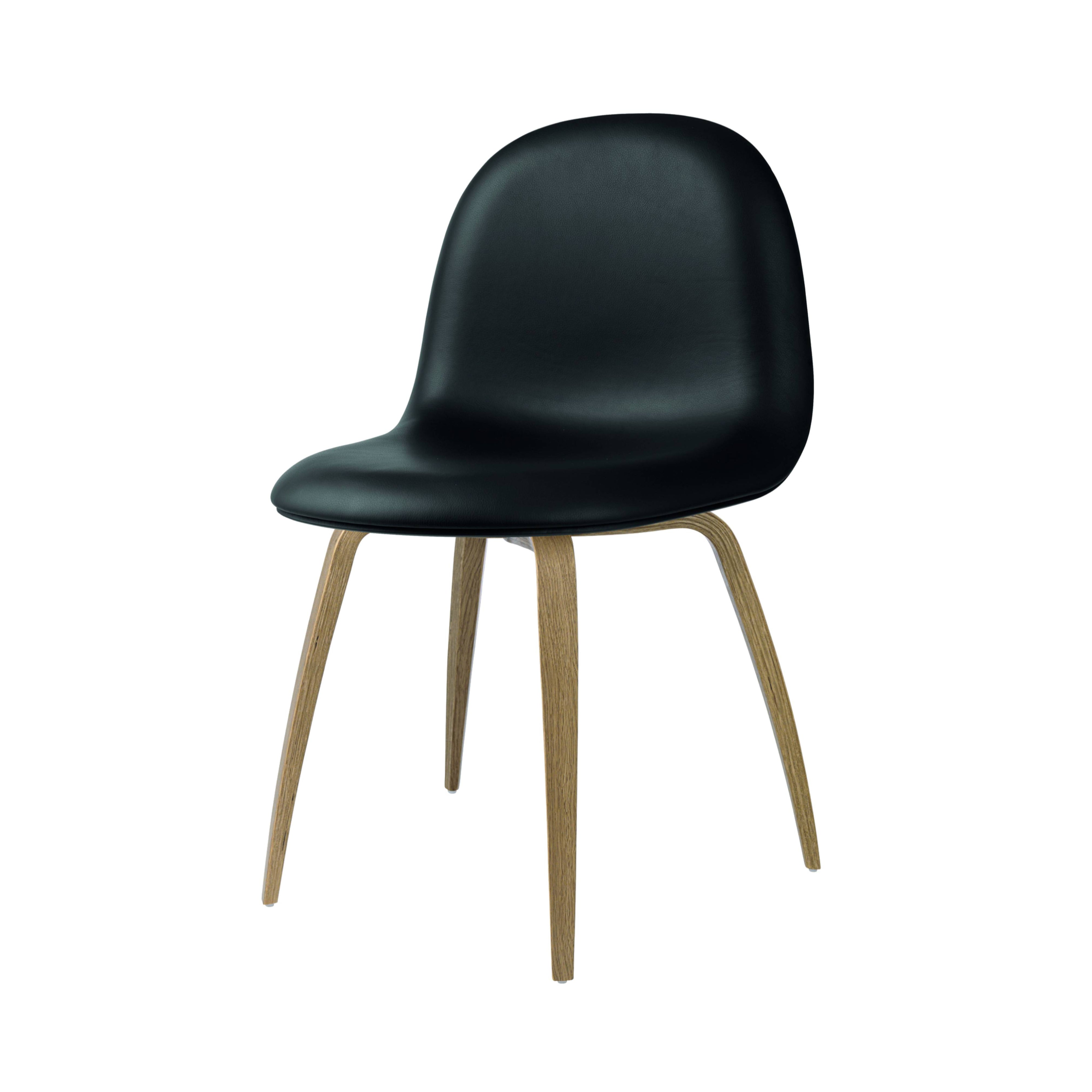 3D Dining Chair: Wood Base + Full Upholstery + Oak