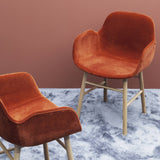 Form Armchair: Wood Base + Full Upholstered