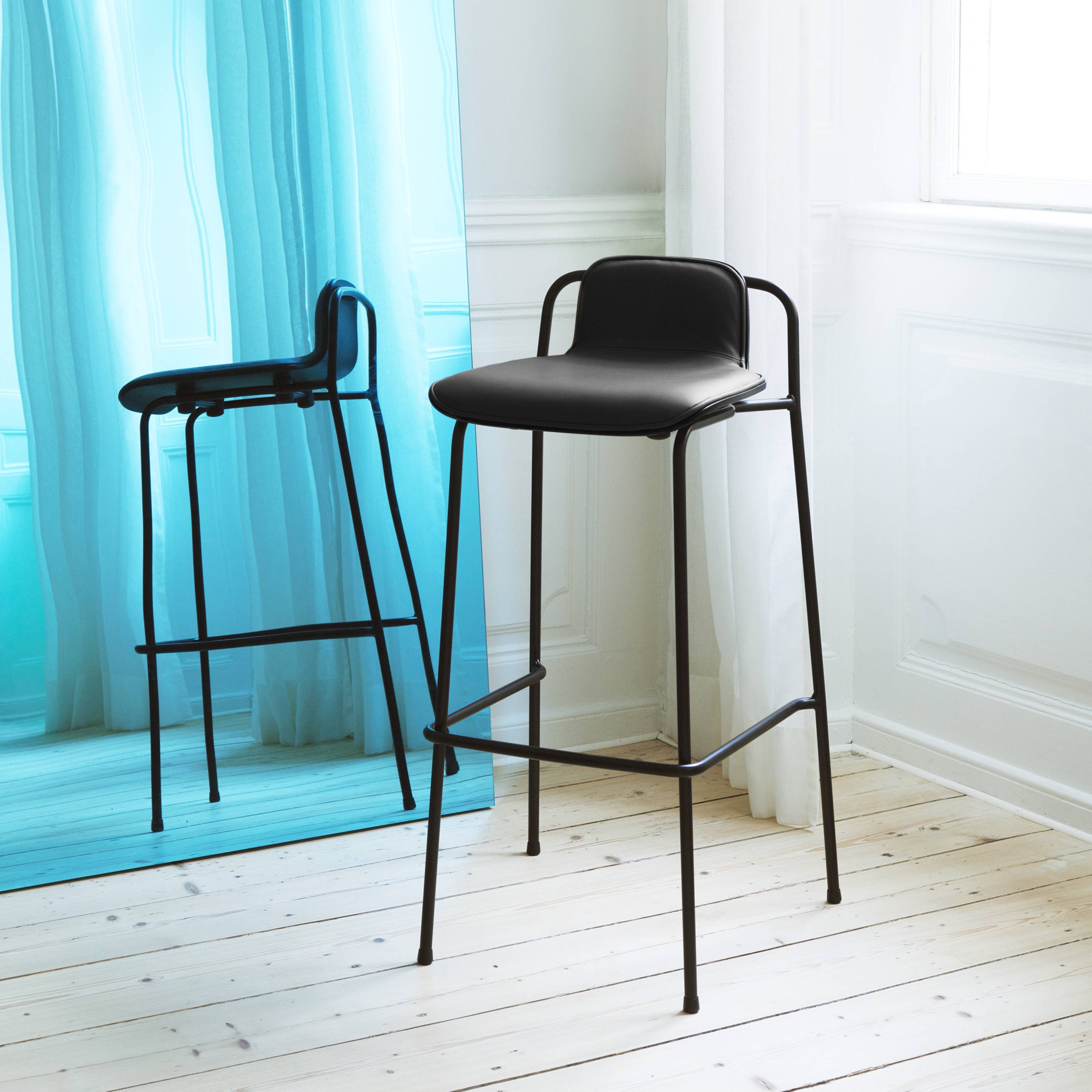 Studio Bar + Counter Stool: Front Upholstered
