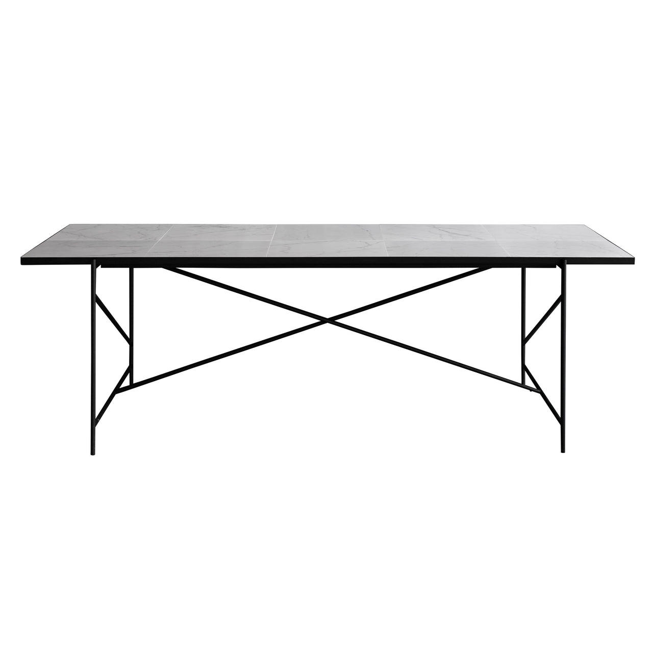 Dining Table 230: Black + White Marble