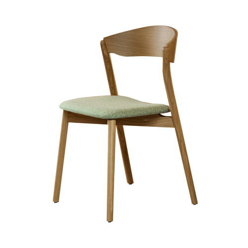 Tube Chair: Seat Upholstered + Flamed Oak