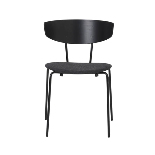 Herman Steel Dining Chair: Seat Upholstered