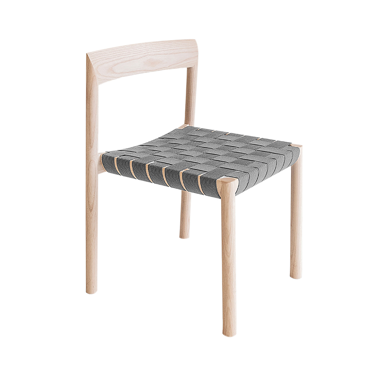 Stax Chair: Webbing Seat + Ash + Grey
