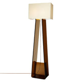 Tube Top Floor Lamp: Clear or Charcoal Acrylic + White + Charcoal