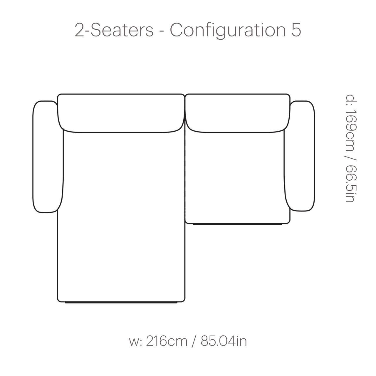 In Situ Modular Sofa: 2 Seater + Configuration 5
