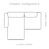 In Situ Modular Sofa: 2 Seater + Configuration 6