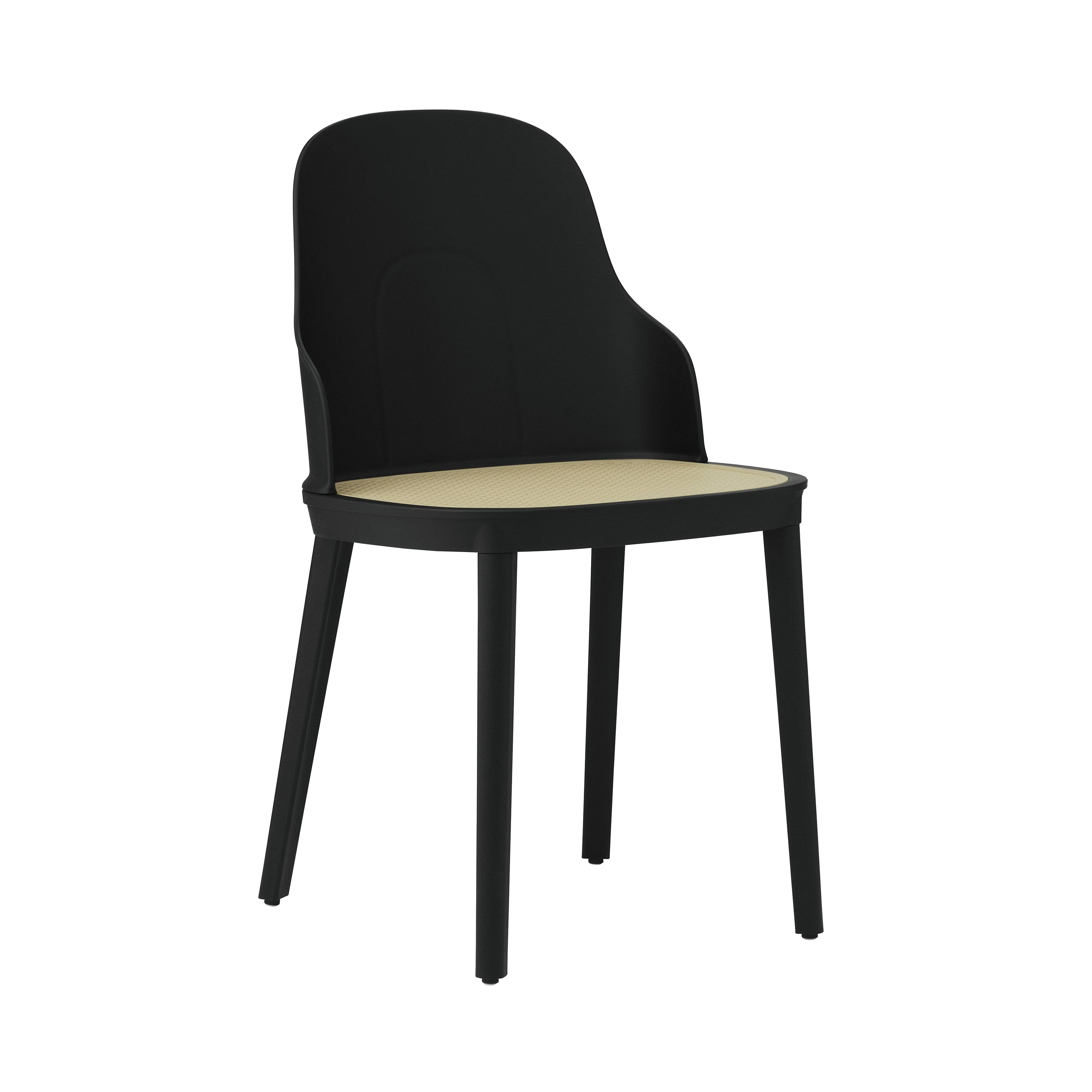 Allez Chair: Molded Wicker + Black + Polypropylene