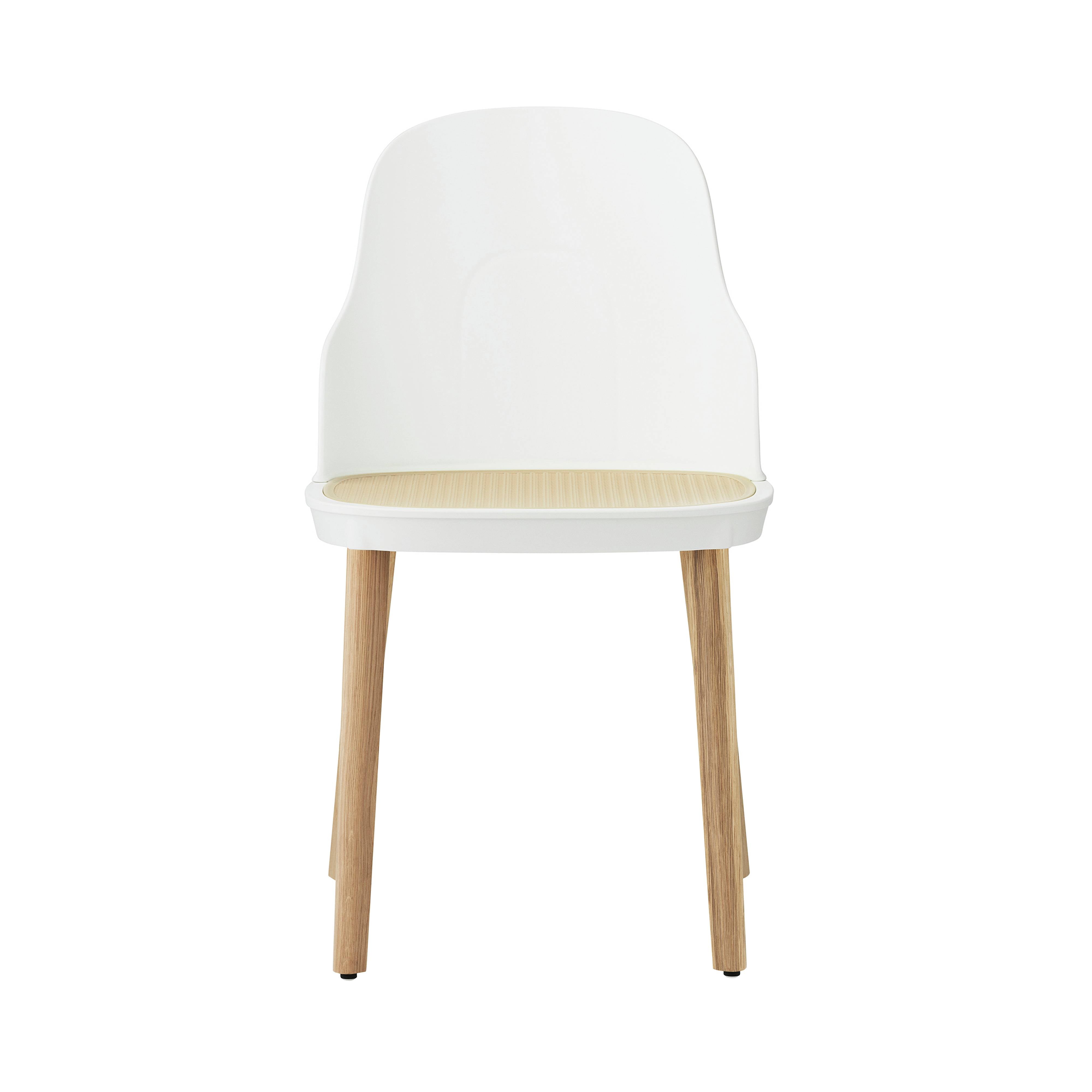Allez Chair: Molded Wicker + White + Oak