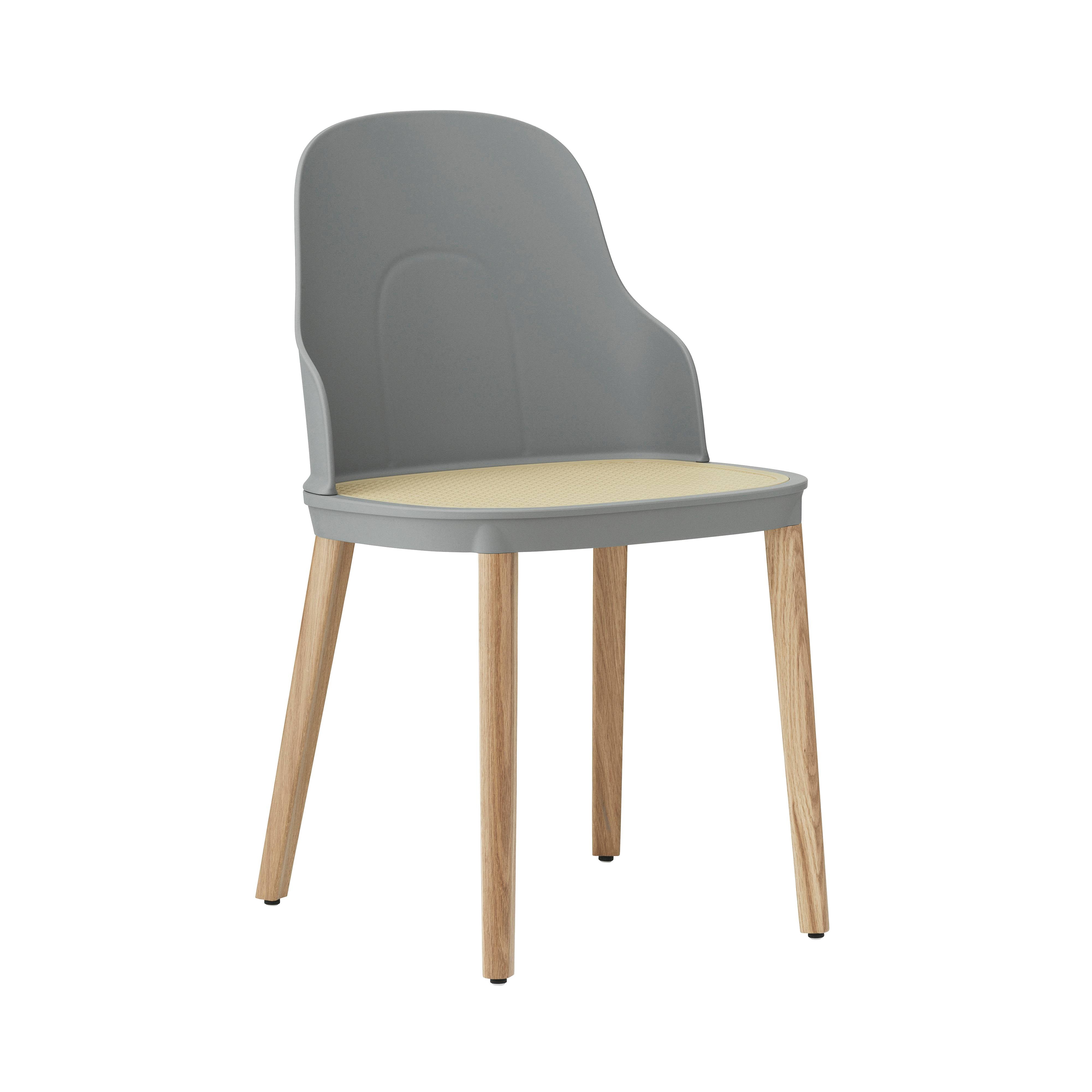 Allez Chair: Molded Wicker + Grey + Oak