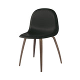 3D Dining Chair: Wood Base + Plastic Shell + American Walnut + Plastic Glides