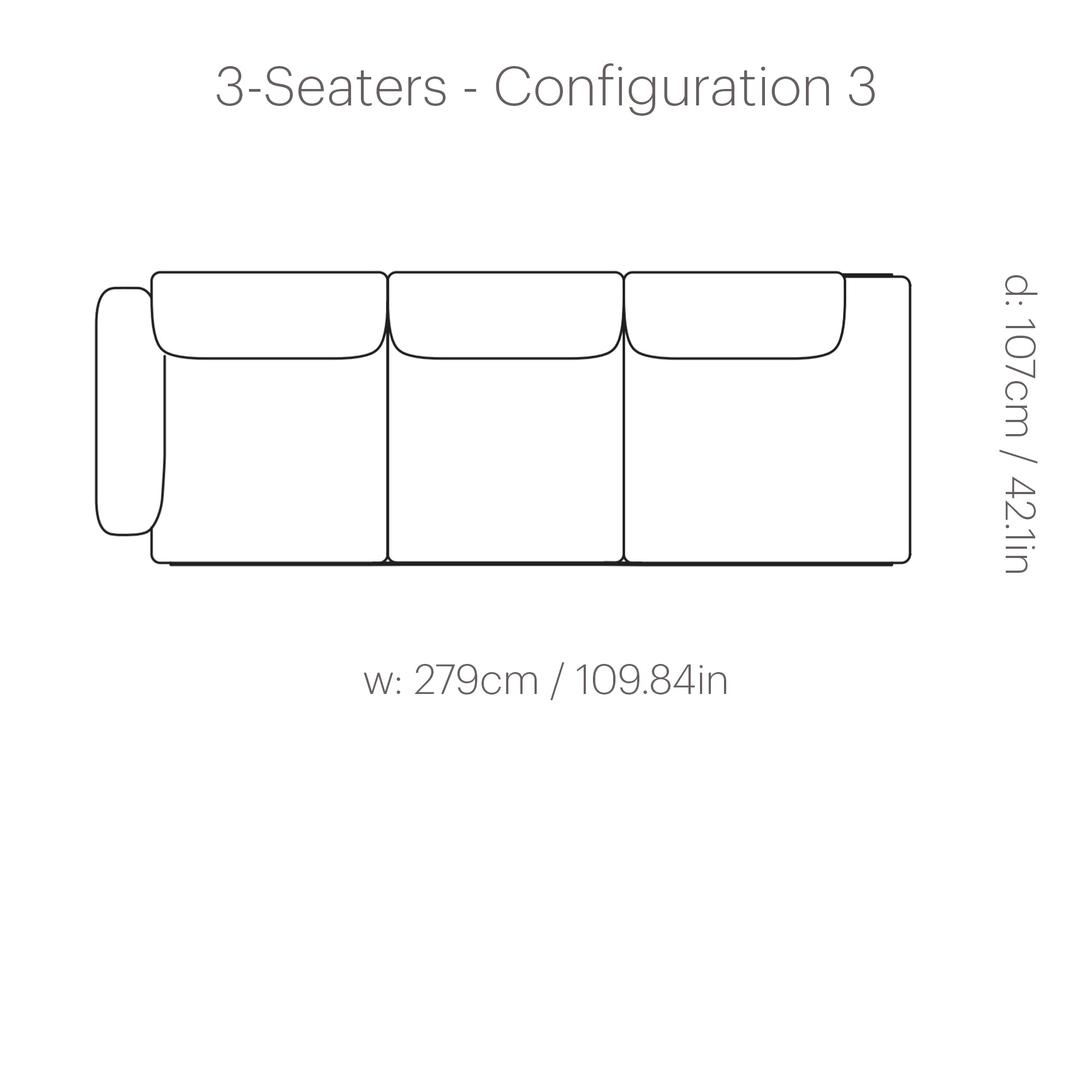 In Situ Modular Sofa: 3 Seater + Configuration 3