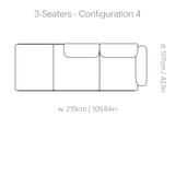 In Situ Modular Sofa: 3 Seater + Configuration 4