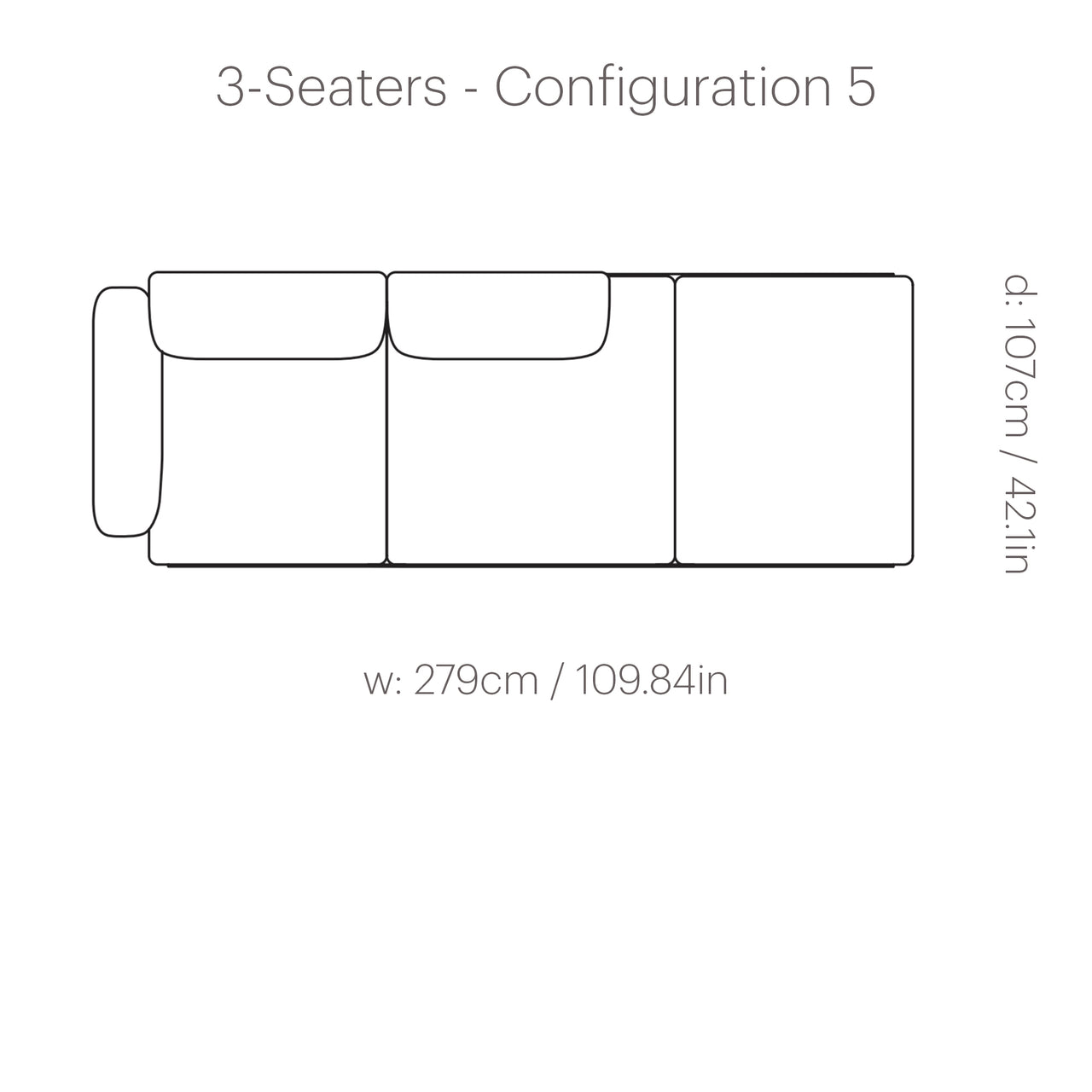 In Situ Modular Sofa: 3 Seater + Configuration 5