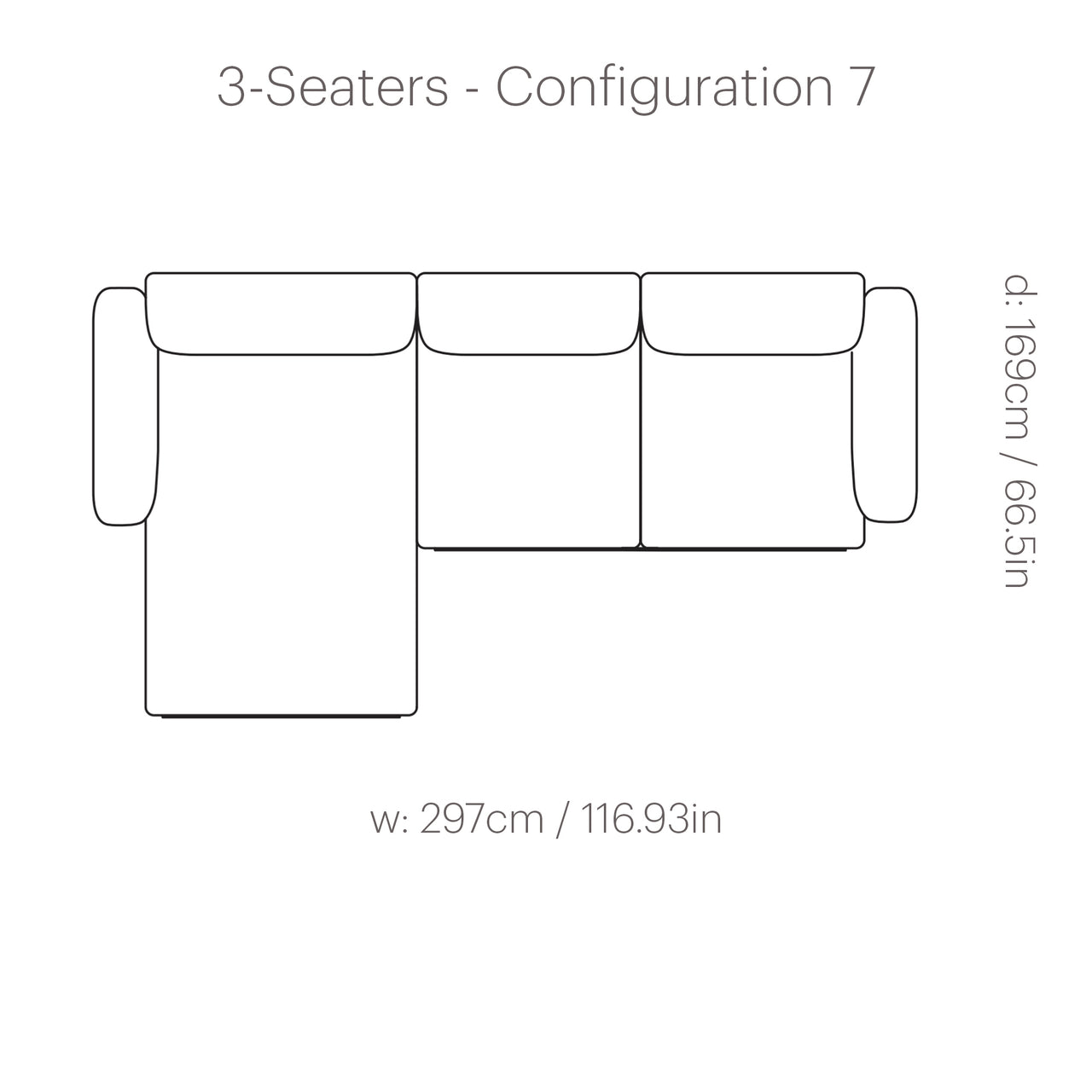 In Situ Modular Sofa: 3 Seater + Configuration 7
