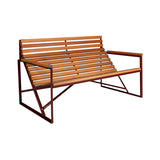 Patio Bench: Low +  Oxide Red