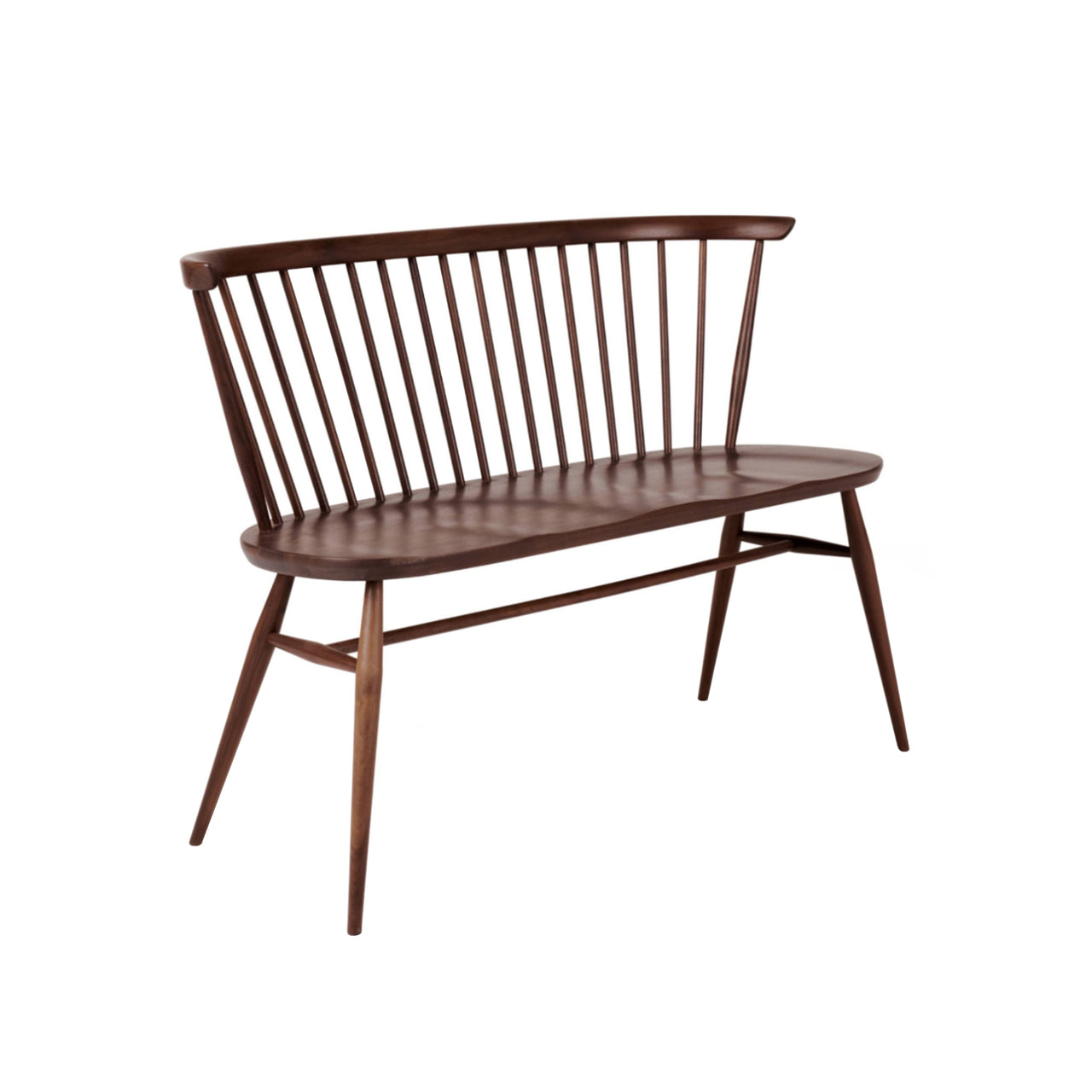 Originals Love Seat Bench: Walnut