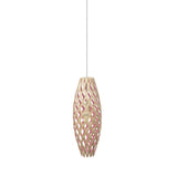 Hinaki Pendant Light: Small + Bamboo + Pink