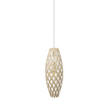 Hinaki Pendant Light: Small + Bamboo + White