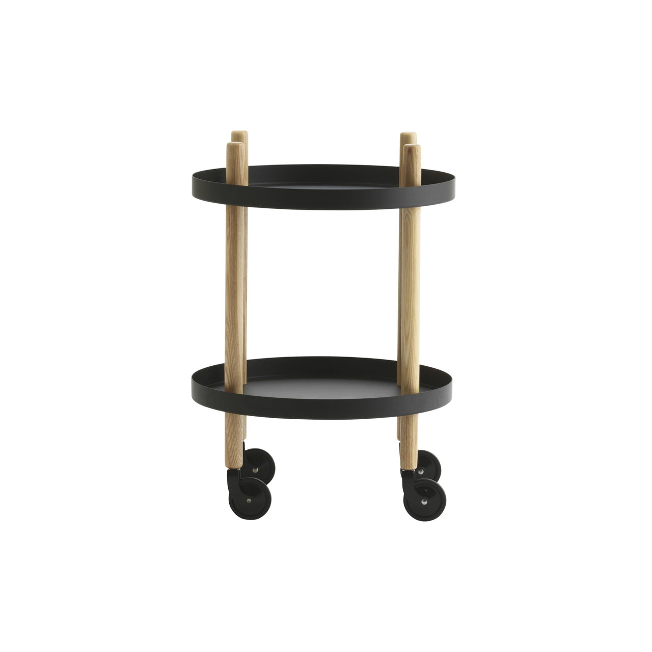 Block Table Cart: Round + Black
