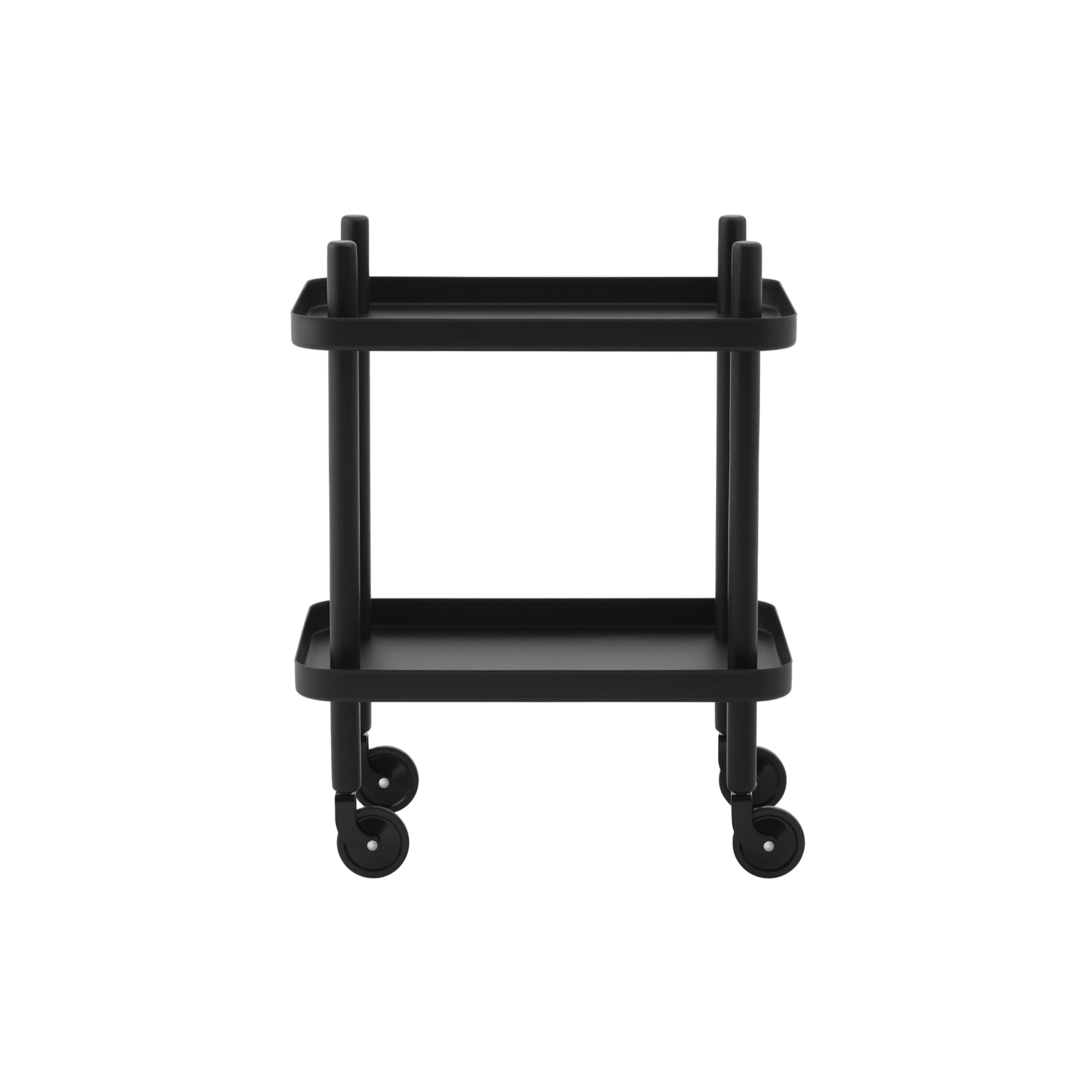 Block Table Cart: Black + Black
