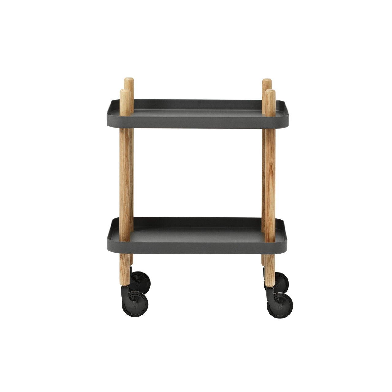 Block Table Cart: Dark Grey + Ash