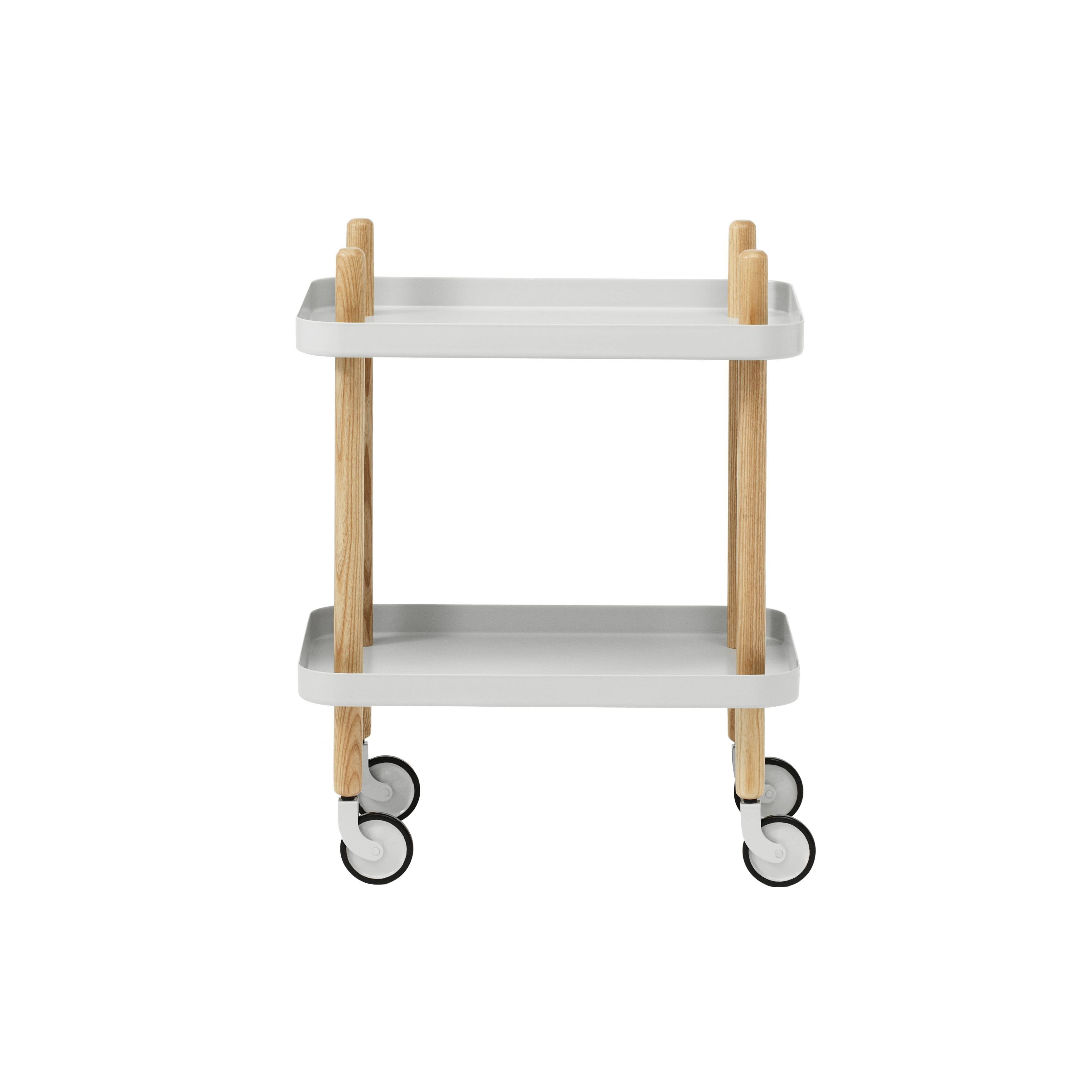 Block Table Cart: Light Grey + Ash