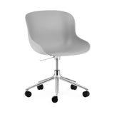Hyg 5W Swivel Chair: Gaslift + Aluminum + Grey