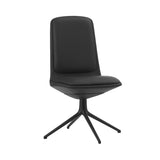 Off Chair 4 Legs with Cushion: Low + Without Arm + Black Aluminum
