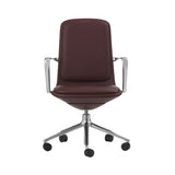 Off Armchair 5W Gaslift with Cushion: Low + With Arm + Aluminum