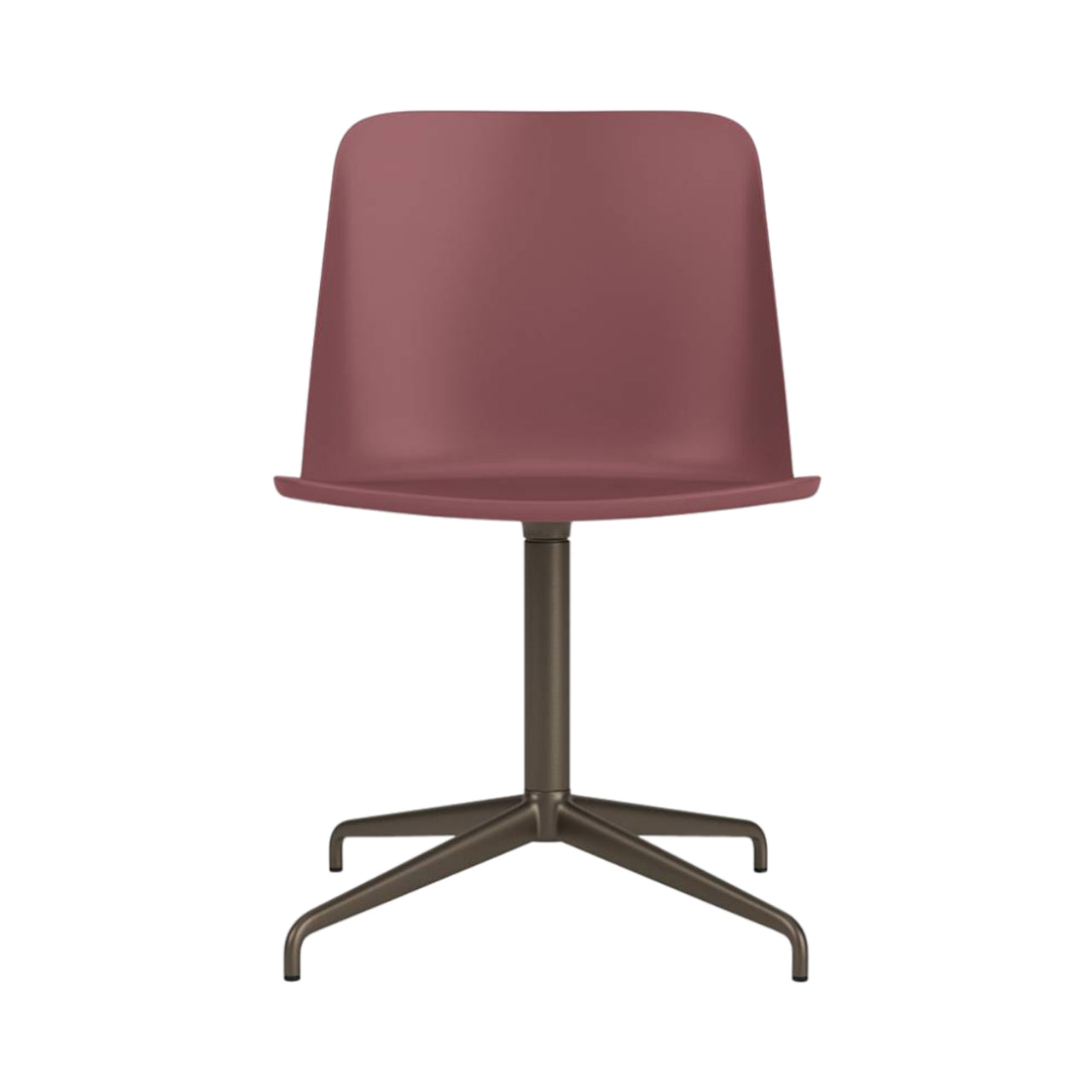 Rely Chair HW16: Red Brown + Bronzed