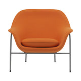 Drape Lounge Chair: Low + Steel Base + Grey