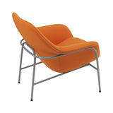 Drape Lounge Chair: Low + Steel Base + Grey