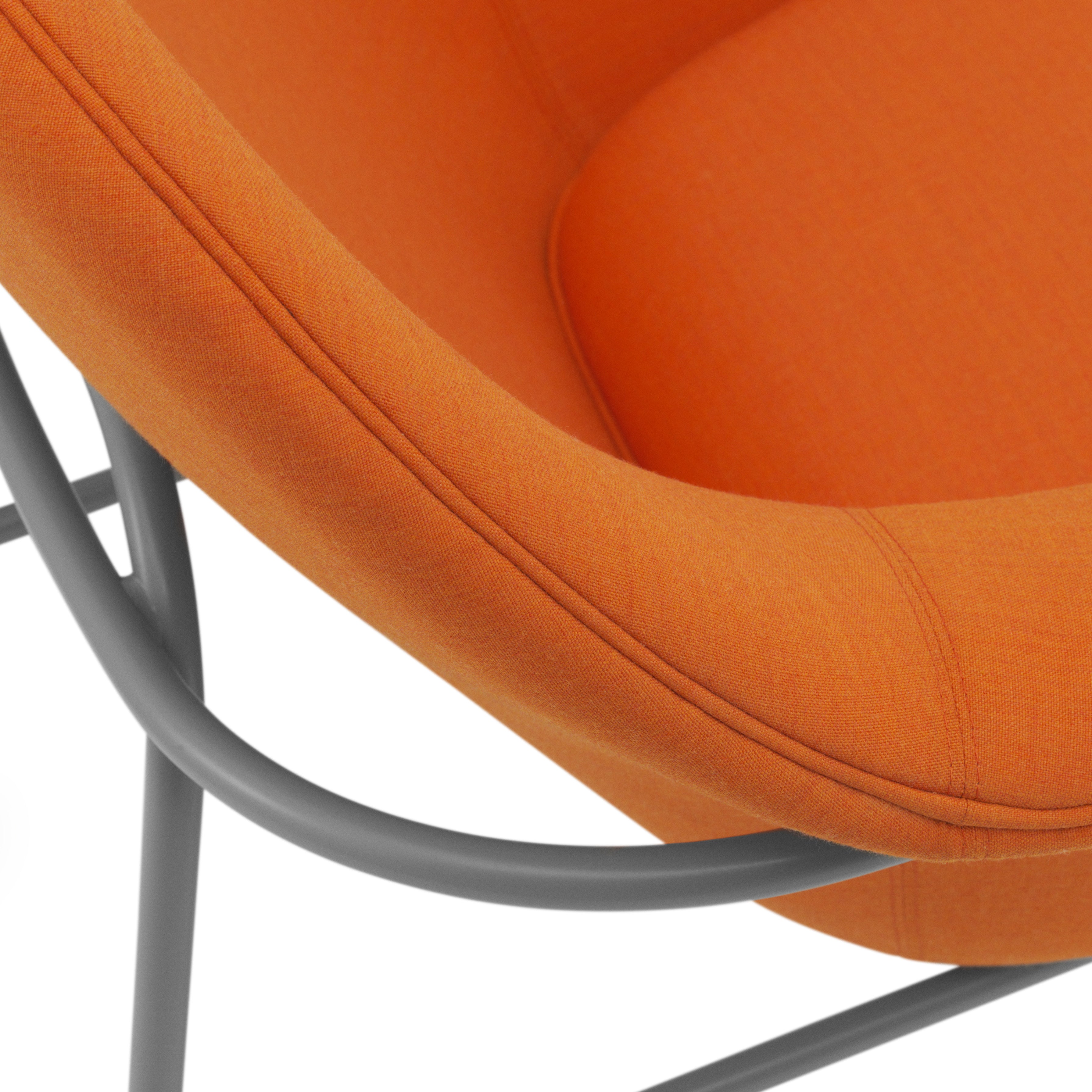 Drape Lounge Chair: Low + Steel Base