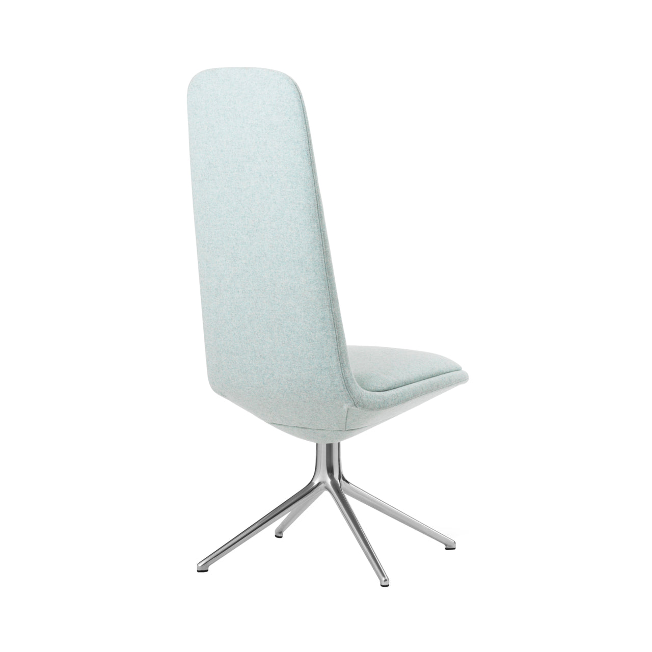 Off Chair 4 Legs with Cushion: High + Without Arm + Aluminum