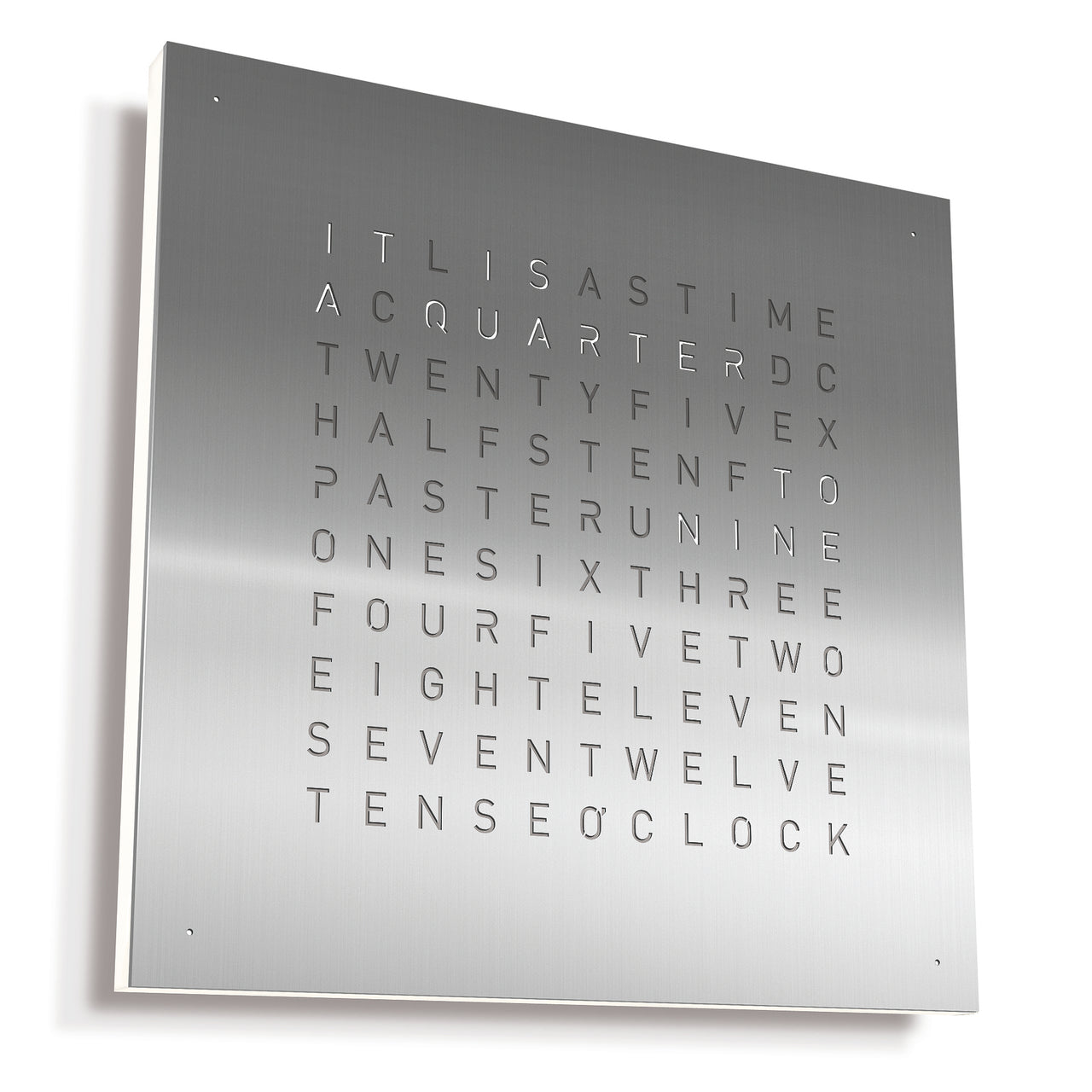 QlockTwo Classic: Stainless Steel