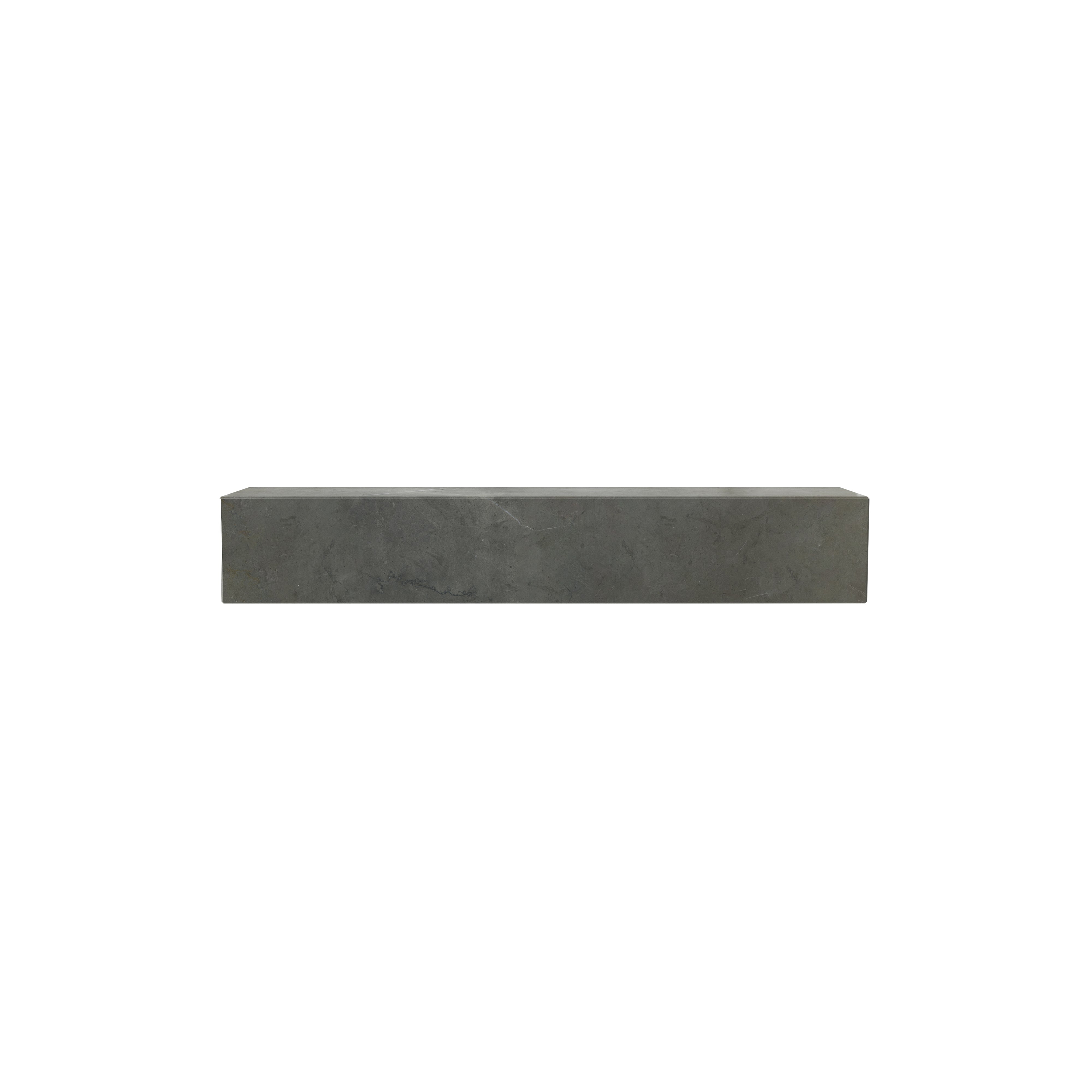 Plinth Shelf: Grey Kendzo Marble