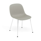Fiber Side Chair: Tube Base + Recycled Shell + Chrome + Grey